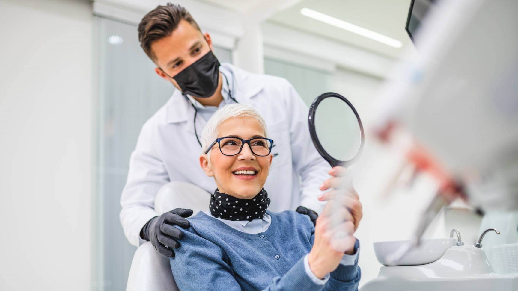 woman in dental chair
